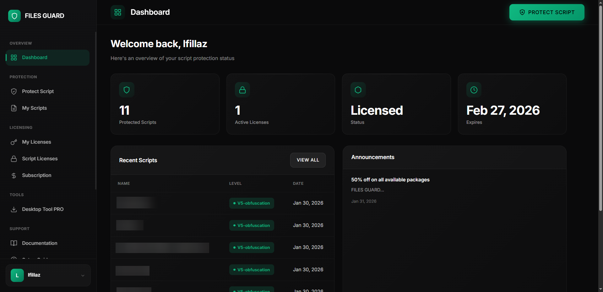 FILES GUARD Protection